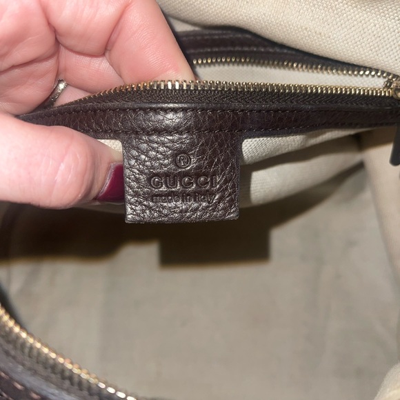 Authentic Gucci Medium Web Boston Bag - Brown - Picture 14 of 16